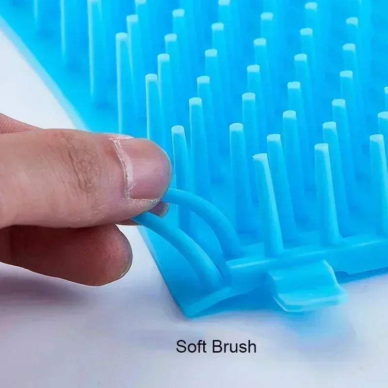 Hand bending the soft silicone bristle insert