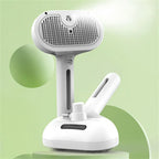 White mist brush standing on a podium with mist rising