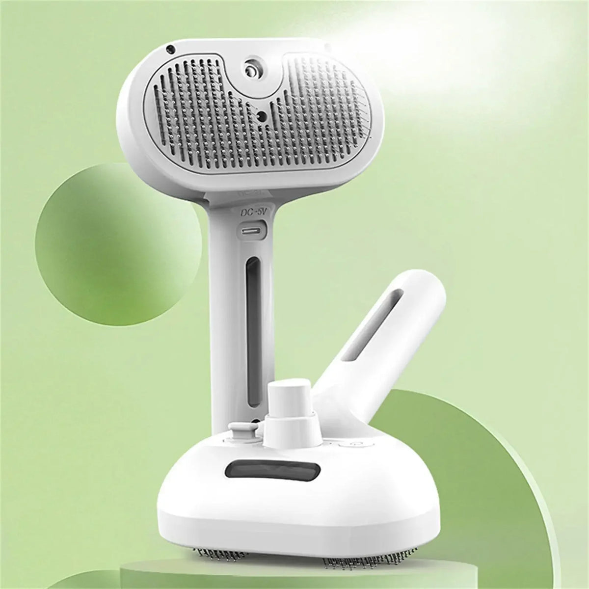 White mist brush standing on a podium with mist rising