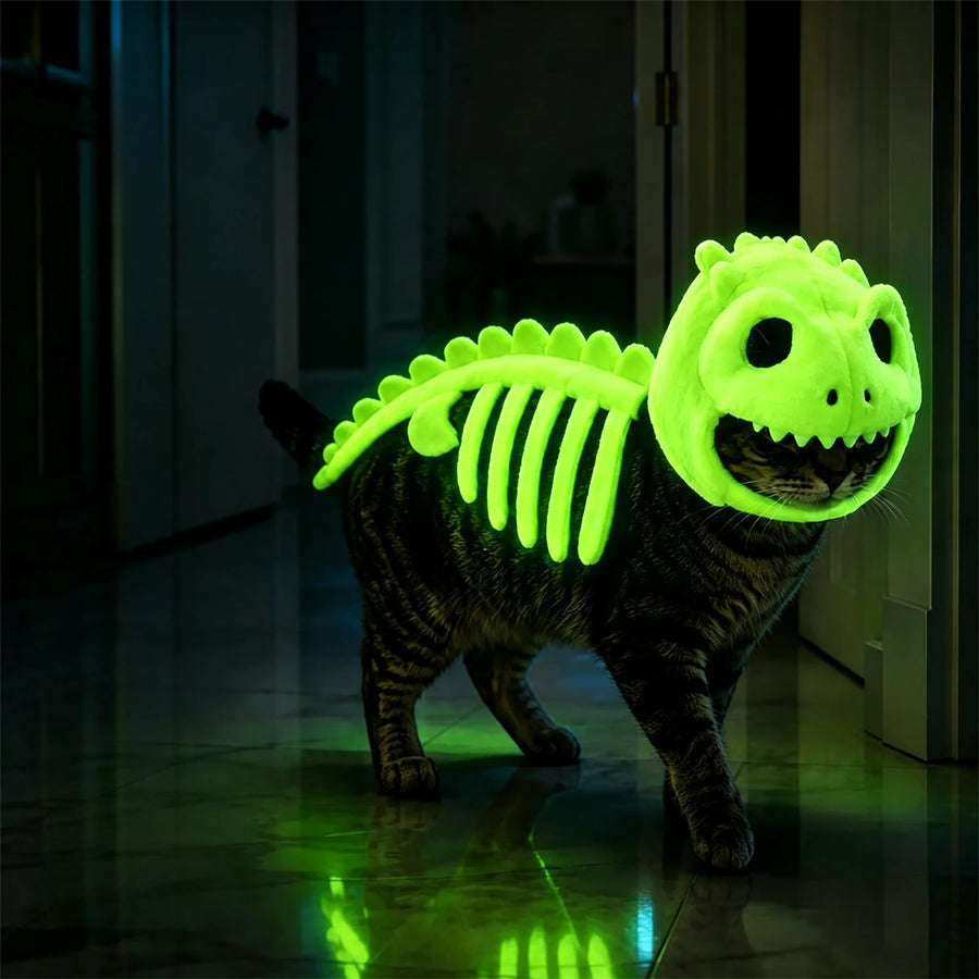 Glow Rex Dino Skeleton Costume
