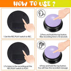 How to record: switch to REC, hold the top for up to 30 seconds, switch to PLAY