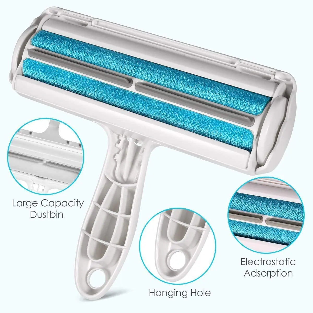 The roller with its large chamber, hanging hole and fabric roll