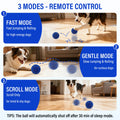 Border collie chasing the ball indoors in fast, gentle and roll-only modes