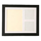 The black frame with its mat, empty